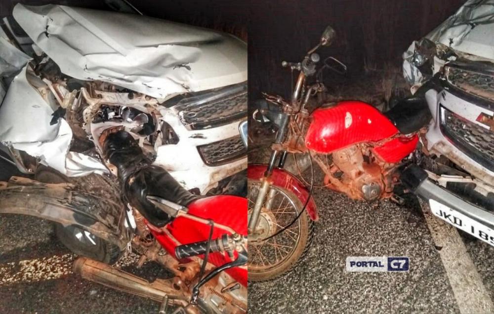 Pai e filho morrem em acidente entre moto e caminhonete próximo a Angical do Piauí