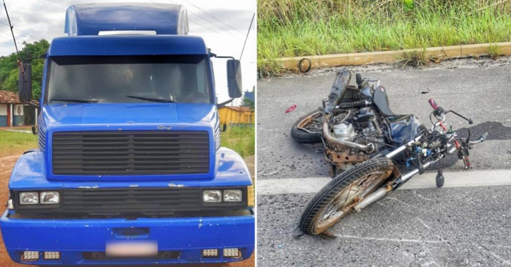 Acidente entre moto e caminhão deixa vítima de 32 anos morto na BR-222 no Piauí