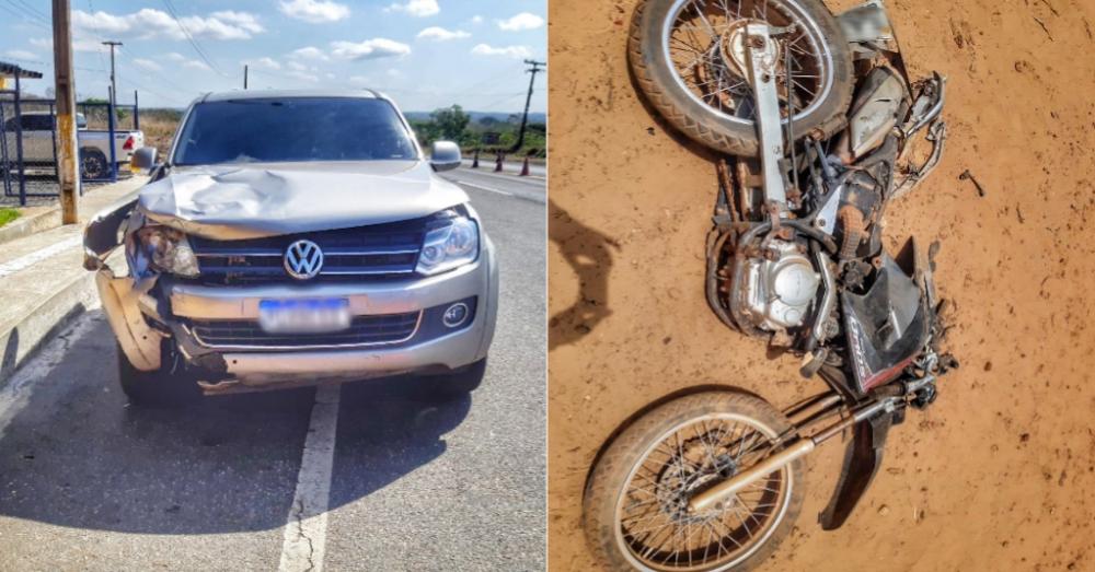 Acidente entre carro e moto mata mulher de 36 anos na BR-222 no Piauí