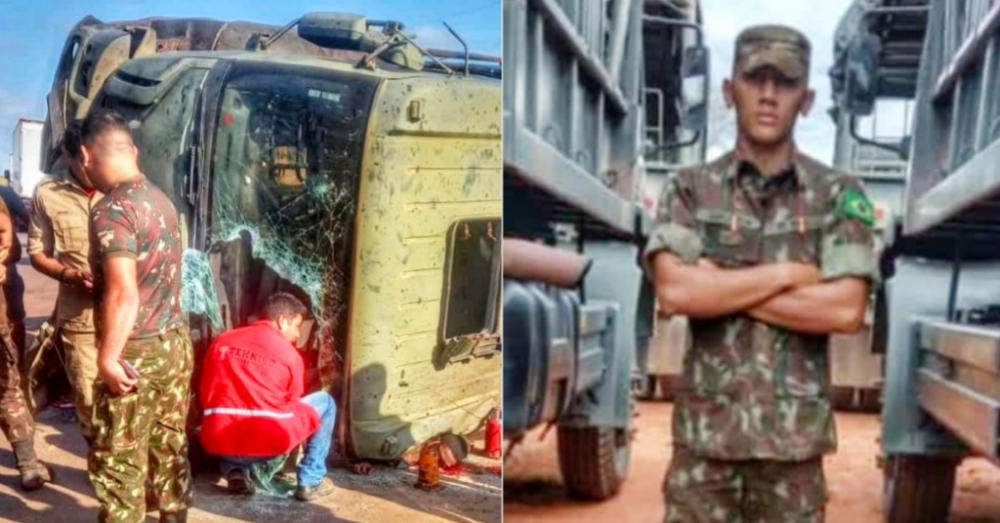 Soldado do Piauí morre após caminhão do exército tombar no Maranhão