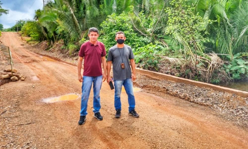 Damilton Silva e Engenheiro vistoriam várias obras em São Francisco do Maranhão