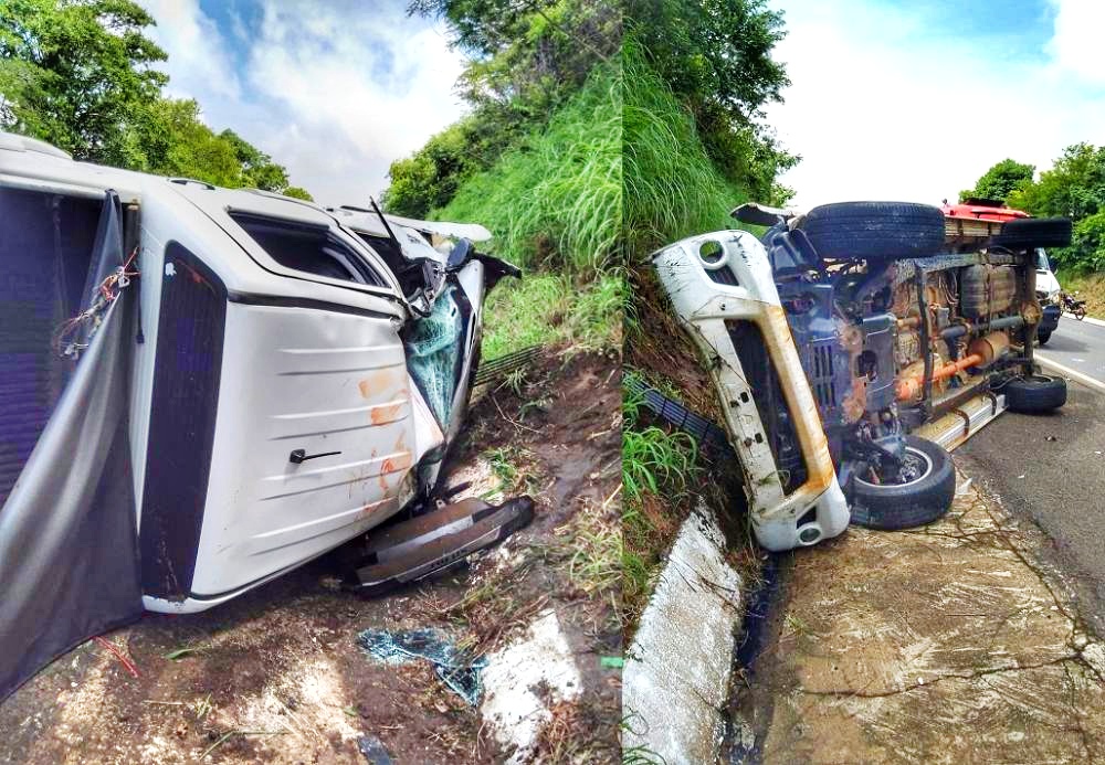 Motorista de Hilux fica ferido em acidente na BR 343, em Lagoinha do Piauí