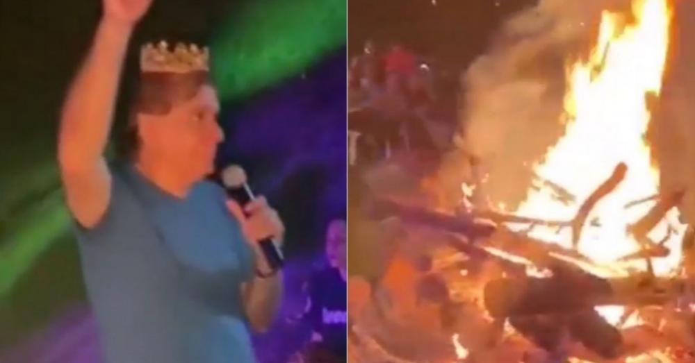 Vídeo: Anjo passeia no meio da Fogueira Santa e leva os pedidos de oração para Deus
