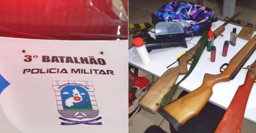 Polícia Militar encontra armas e recupera vários objetos roubados em Floriano