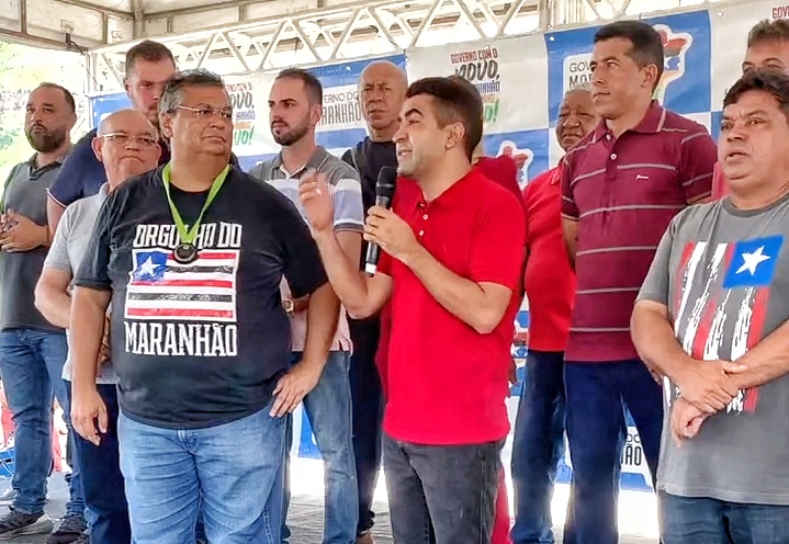 Prefeito Adelbarto Santos recebe governador Flávio Dino em São Francisco do Maranhão