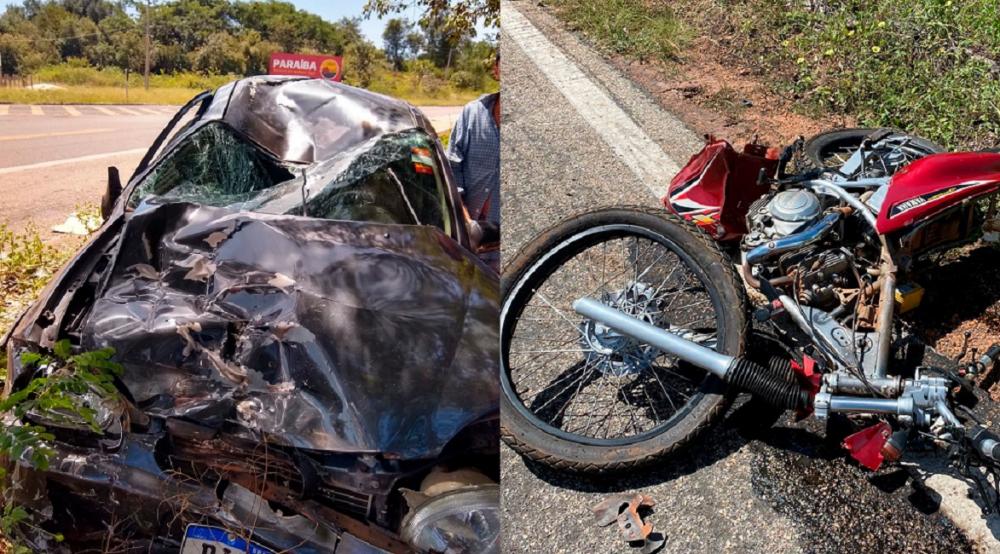 Acidente envolvendo moto e carro mata dois homens no Norte do Piauí