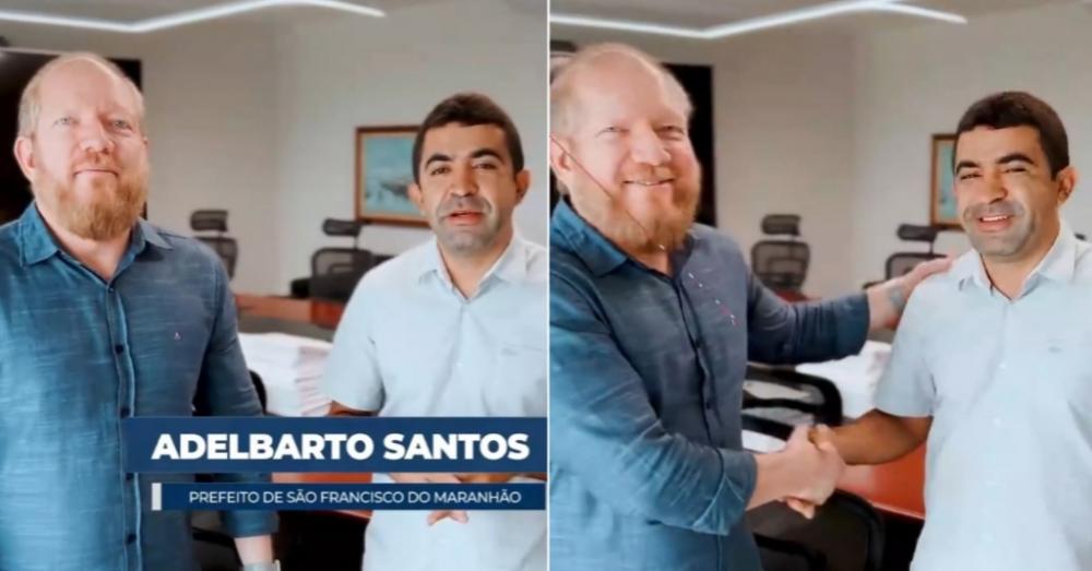 Adelbarto Santos e Othelino Neto tratam de investimentos para São Francisco do Maranhão