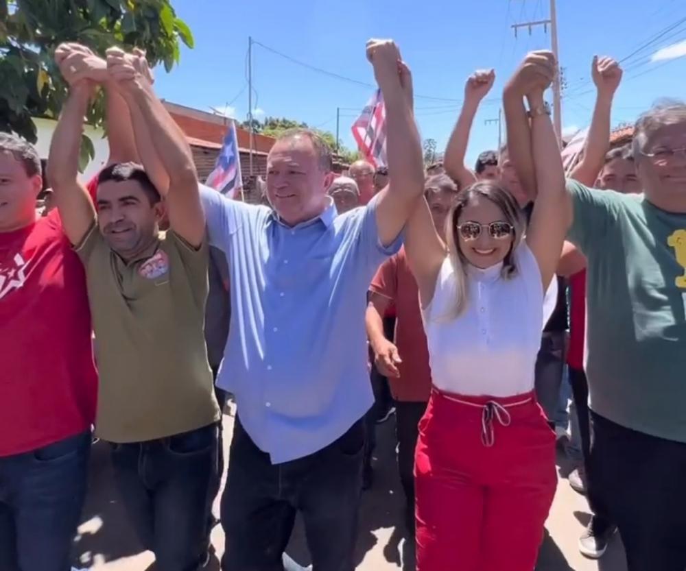 Candidatos Carlos Brandão e Flávio Dino são recebidos com alegria em São Francisco do Maranhão