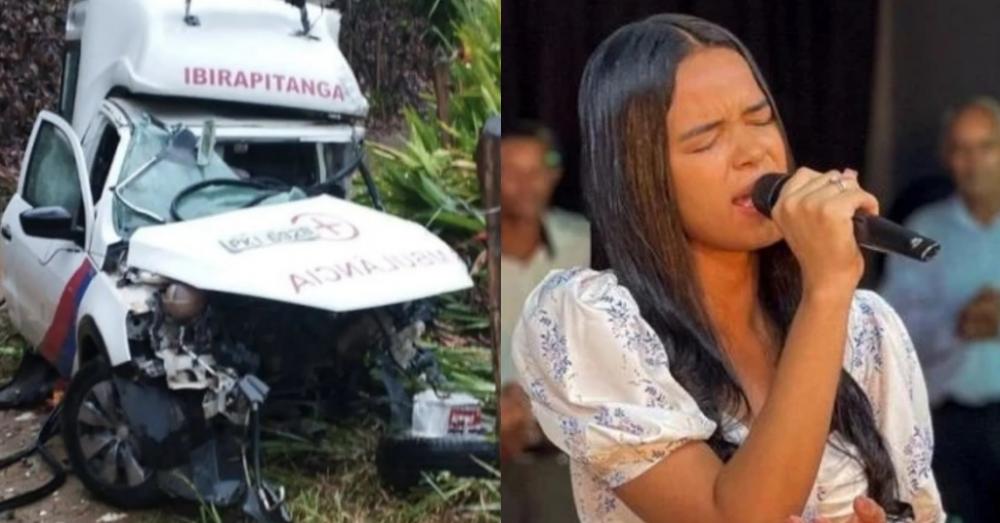 Cantora gospel morre aos 18 anos após batida entre ambulância e carreta na BR-101