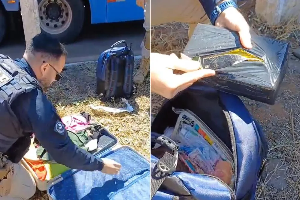 Passageira é presa em flagrante transportando 13 tabletes de cocaína dentro de ônibus no Piauí