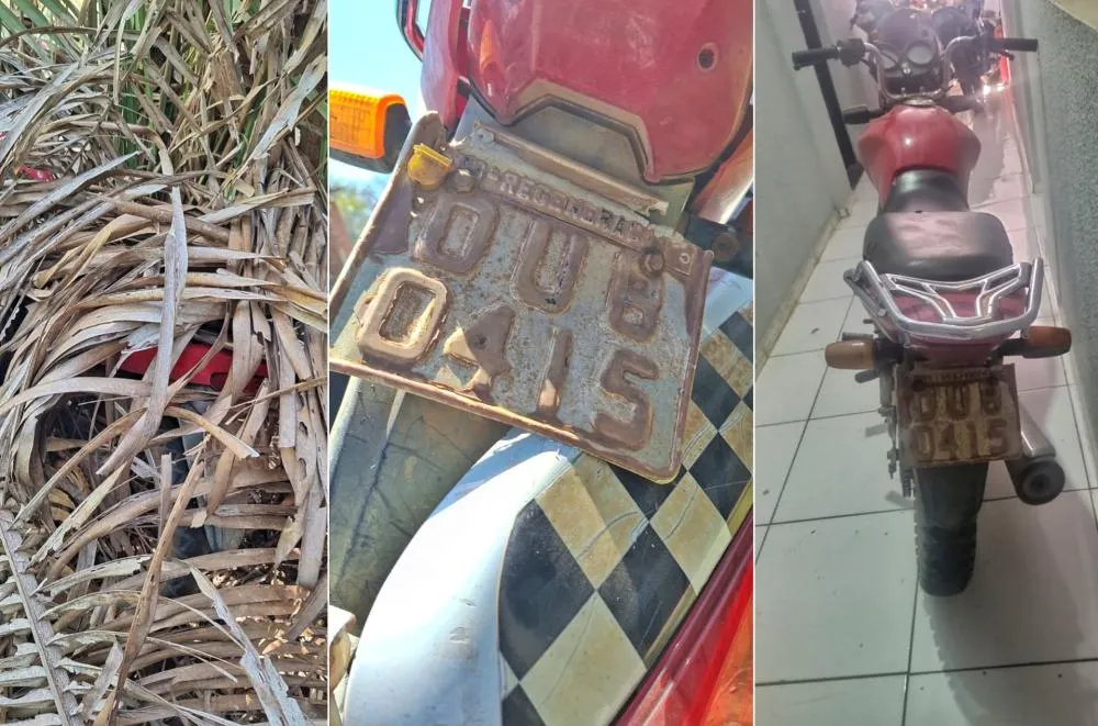 Moto com placa de Regeneração e com restrição de roubo e furto é encontrada em Palmeirais