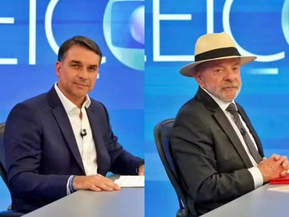 Flávio Bolsonaro e Lula / Globo 