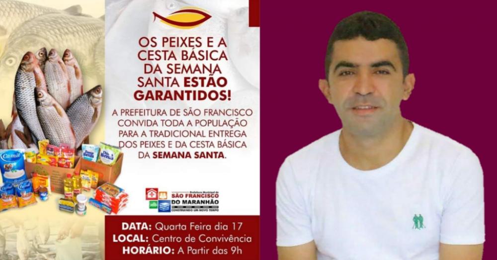 Prefeitura de São Francisco do Maranhão vai entregar a Tradicional Cesta Básica