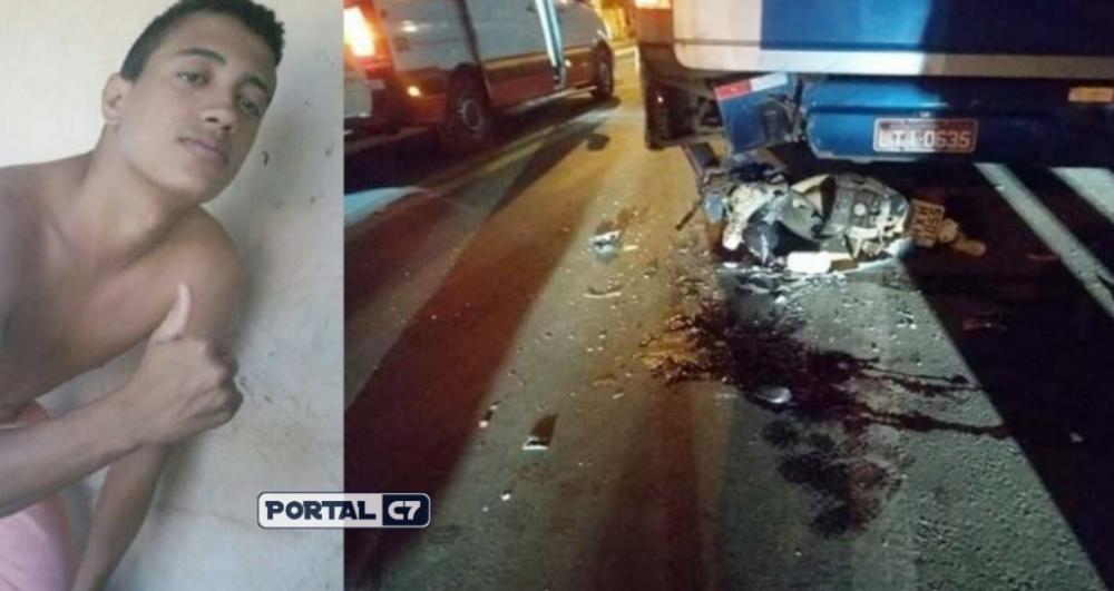 Jovem de 23 anos morre após colidir em traseira de ônibus em cidade do Piauí