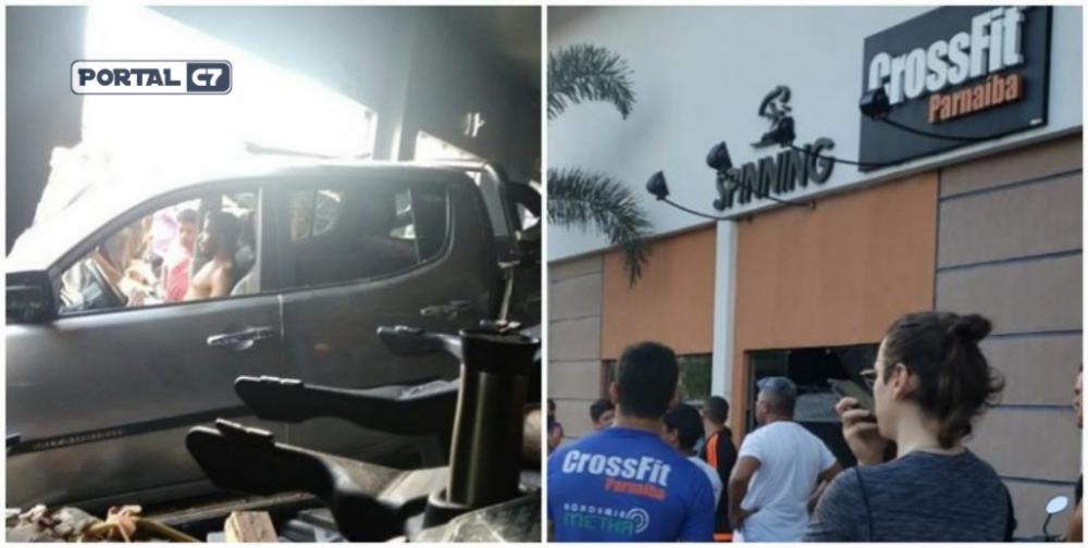 Motorista fica ferido após invadir academia no Litoral do Piauí
