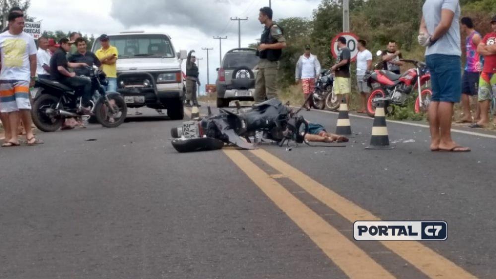 Colisão entre moto e carro deixa uma vitima fatal no interior do Piauí