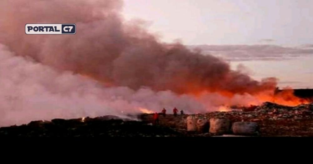 Incêndio em lixão assusta moradores e provoca fumaça tóxica no interior do Piauí