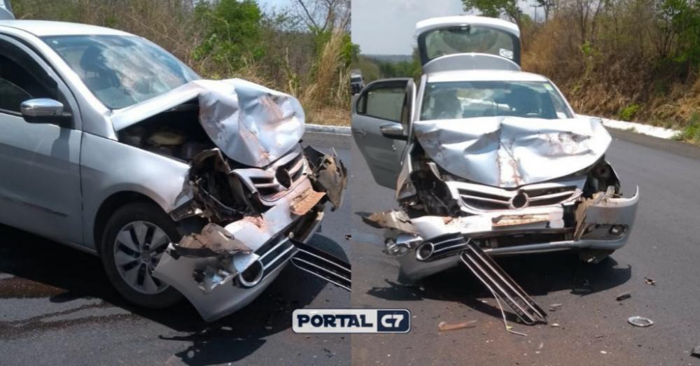 Pai, mãe e filho ficam feridos em acidente na BR 343, próximo a Angical do Piauí; retornavam de um velório
