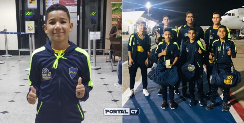 Garoto de Angical do Piauí embarca rumo a Argentina para testes no Club Boca Juniors