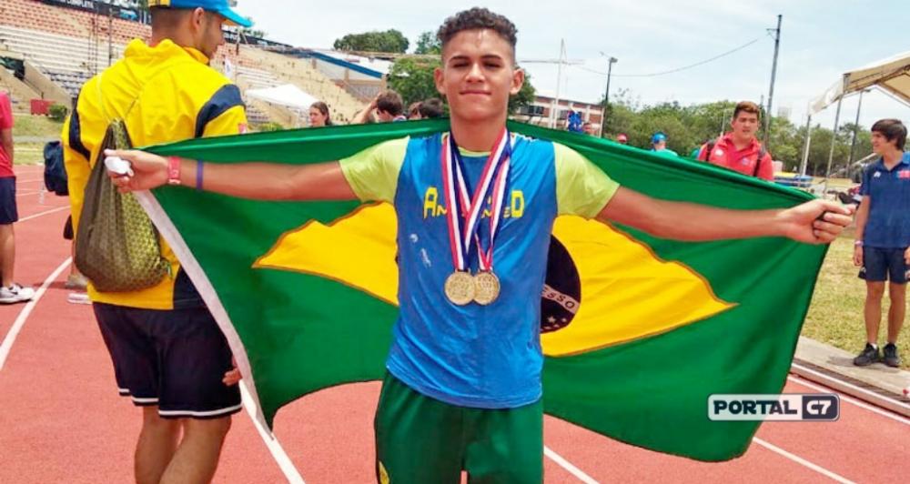 Atleta de Monsenhor Gil conquista 2 ouros no Paraguai; imagens 