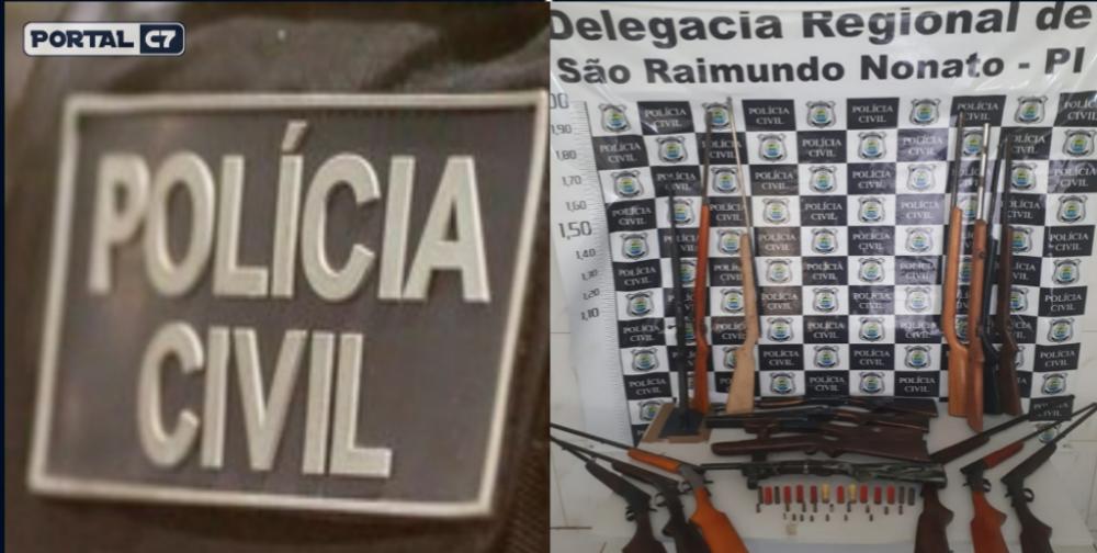 Polícia Civil apreende 18 armas e munições em uma residência no Piauí