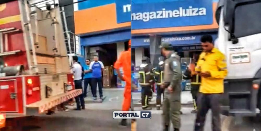 Magazine Luiza pega fogo e assusta clientes e funcionários no interior do Piauí