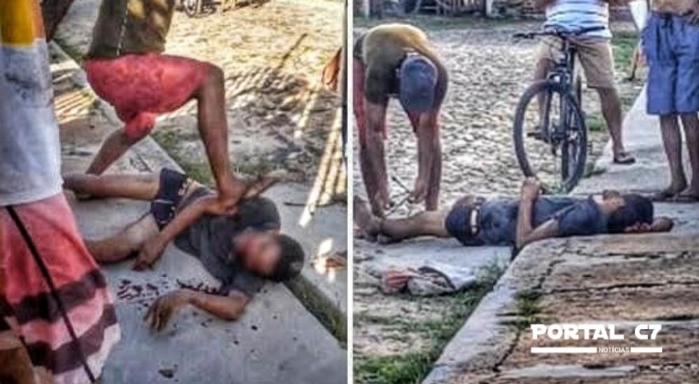 Homem é amarrado e linchado por populares após tentativa de roubo no Piauí