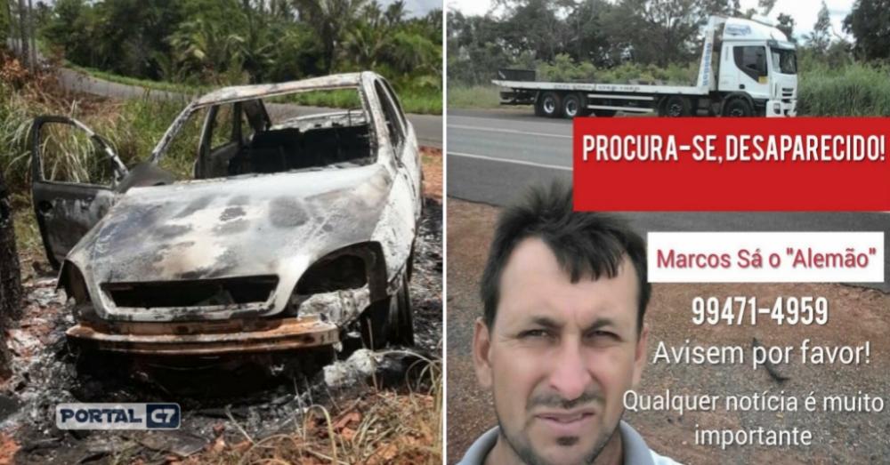 Homem desaparece em Teresina e família pede ajuda para encontrá-lo; carro foi encontrado carbonizado