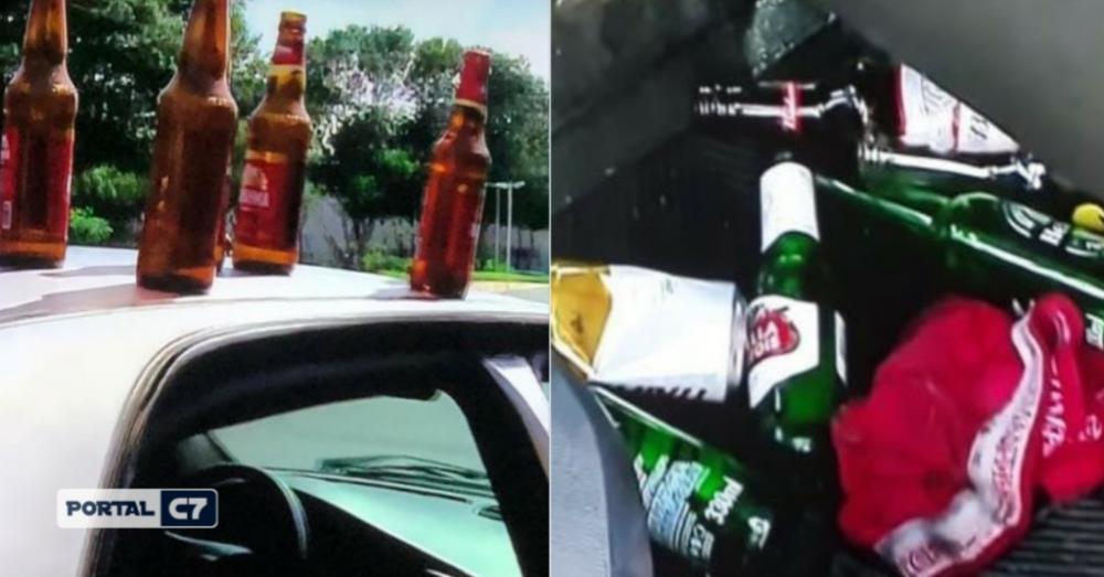 Carro de Prefeitura do Piauí é encontrado abandonado com garrafas de cervejas