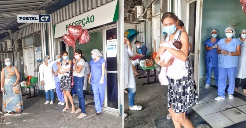 Primeira paciente da Maternidade Evangelina Rosa que contraiu Covid-19 recebe alta em Teresina