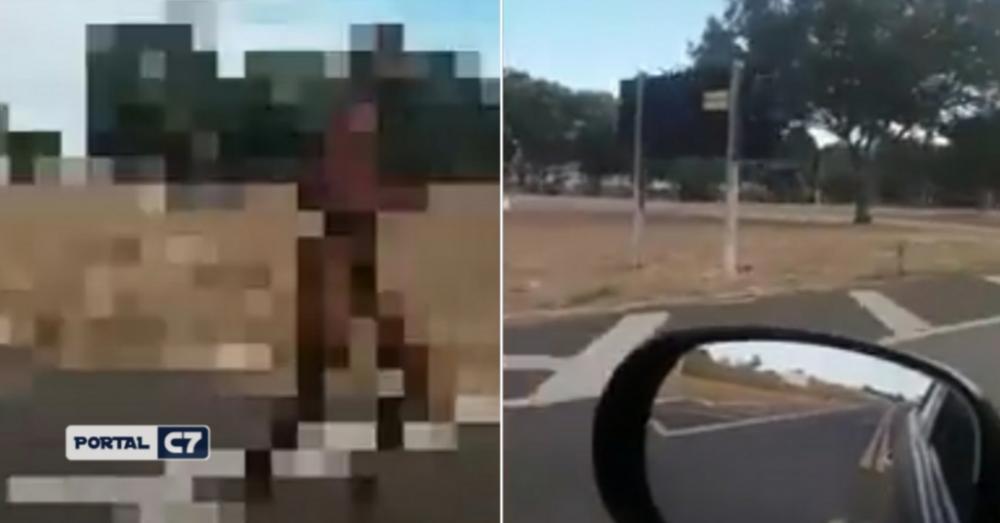 PRF detém homem correndo totalmente nu na BR-343 no Piauí