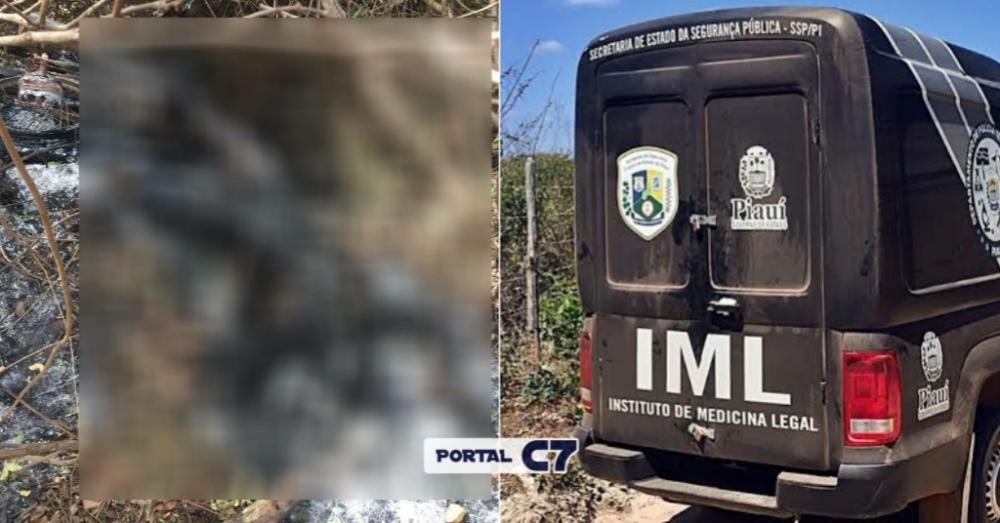 Corpo é encontrado carbonizado ao lado de moto em matagal no norte do Piauí
