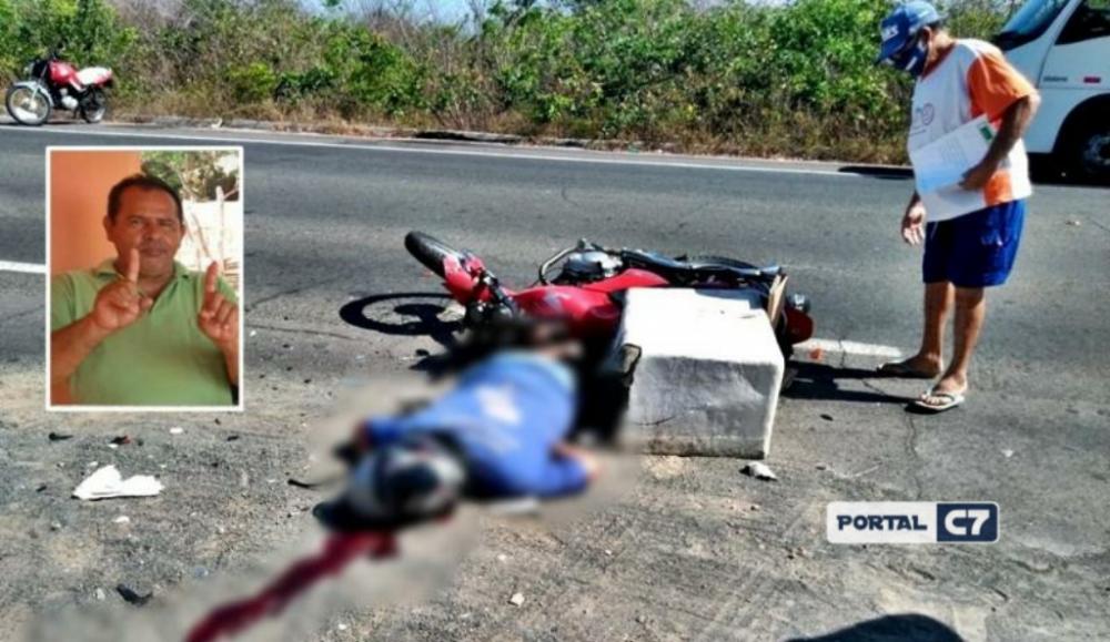 Vendedor de peixe morre ao ter cabeça esmagada por caçamba na BR 343, no Piauí