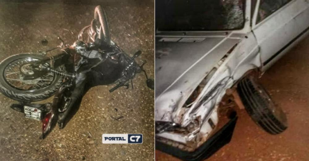 Grave acidente entre carro e moto deixa uma vitima fatal em Nazária