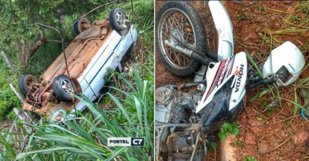 Acidente entre motocicleta e carro deixa homem morto em Angical do Piauí