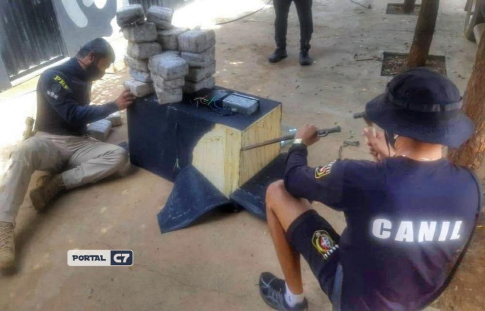 Homem é preso com mais de 34kg de maconha em caixa de som na BR 316 no Piauí