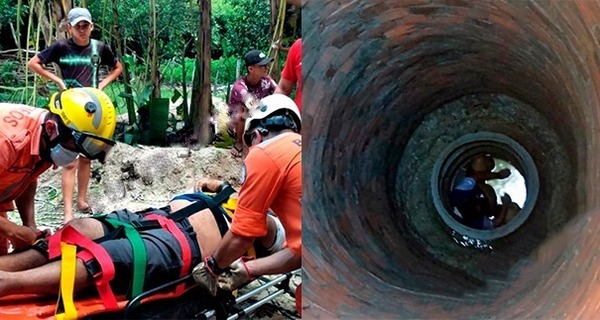 Bombeiros resgatam homem de 54 anos que caiu em poço no litoral do Piauí