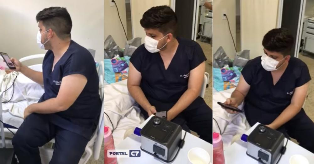 Vídeo: Jovem médico canta para paciente antes dela morrer de Covid no Piauí